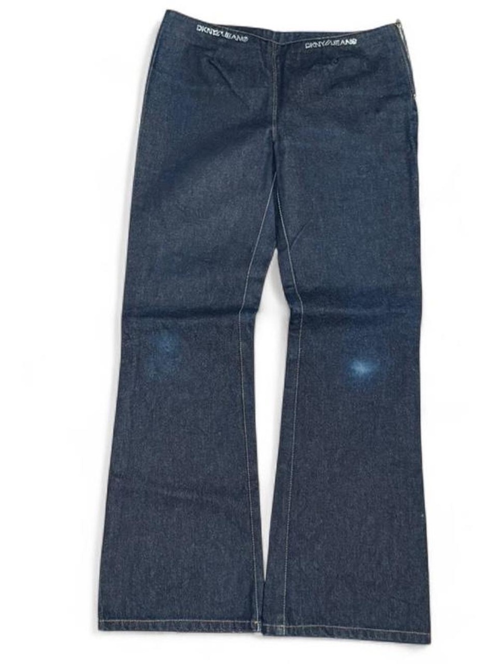 Y2K DKNY Bedazzled Low Rise Flared Bootcut Navy Jeans